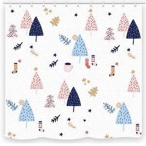 Christmas Shower Curtain (hooks not included)